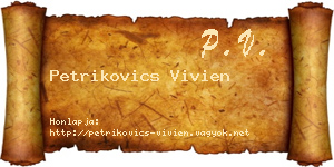 Petrikovics Vivien névjegykártya